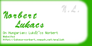 norbert lukacs business card